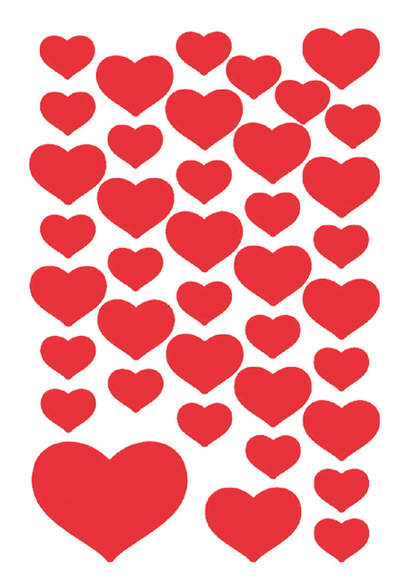 DECOR stickers small hearts 3 sheets