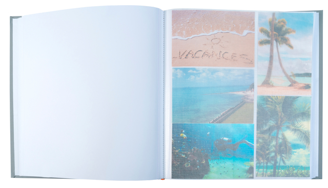 Fotoalbum Exacompta 29x32cm 60 witte pagina's Ellipse grijs