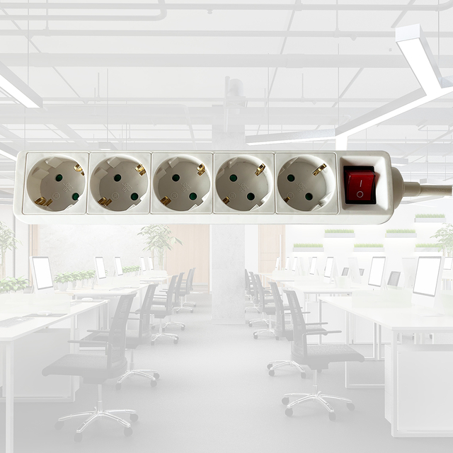 Stekkerdoos BRASQ  5 voudig 1.4 meter wit