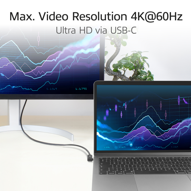 Kabel ACT USB-C hoek links/rechts USB-C hoek boven/beneden 10Gbps 1m