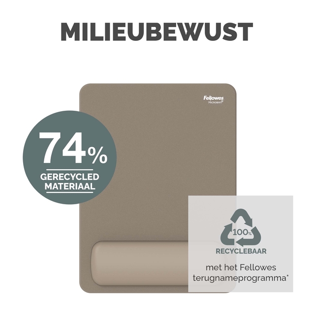 Muismat met polssteun Fellowes Breyta XL zand