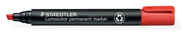 Viltstift Staedtler Lumocolor 350 permanent schuin rood