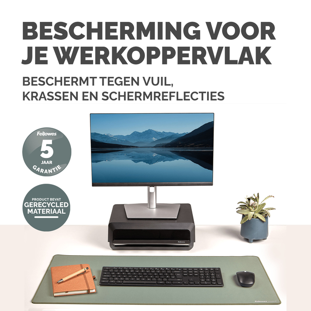 Bureau-onderlegger Fellowes Breyta saliegroen