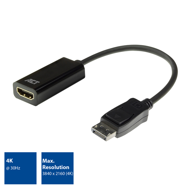 Adapter ACT DisplayPort naar HDMI 4K 0.15 meter