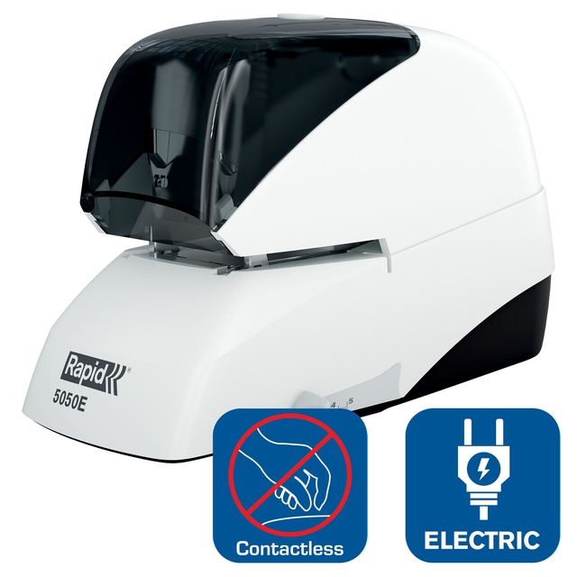 Stapler Rapid Supreme contactless electric 5050e 50 sheets white