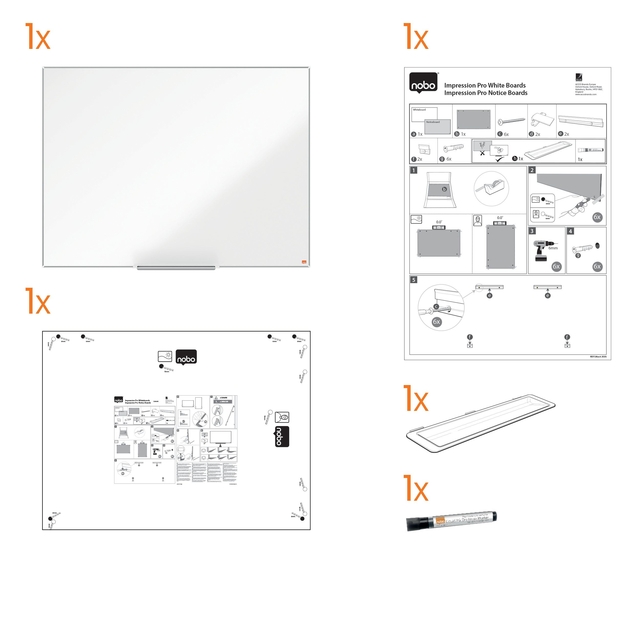 Whiteboard Nobo Impression Pro 45x60cm emaille