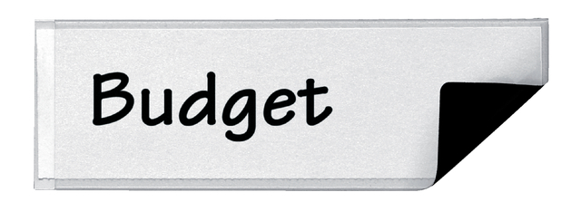 6x 3L magnetic label holders 25x75mm with inserts