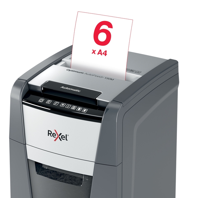 Papiervernietiger Rexel Optimum Auto+ 130M snippers 2x15mm
