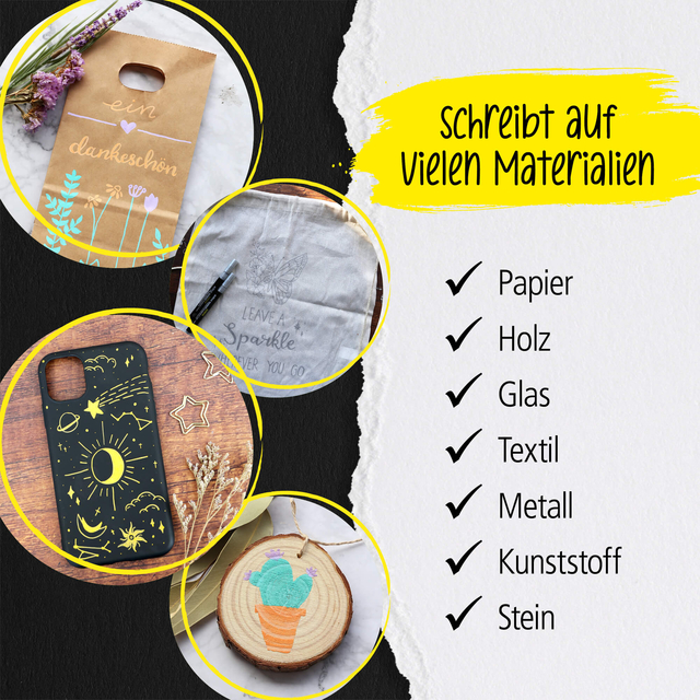 Acrylmarker Online lettering 5 breedtes goud
