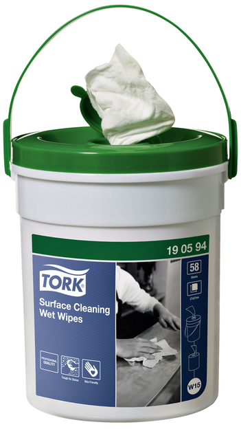 Cleaning wipes Tork Surface W15 strong texture white 190594