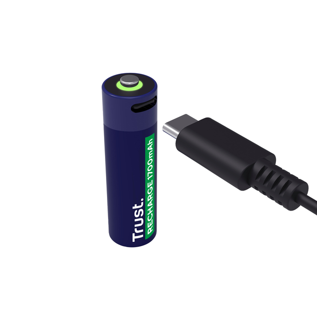Batterij Trust USB-C oplaadbaar AA 2 stuks