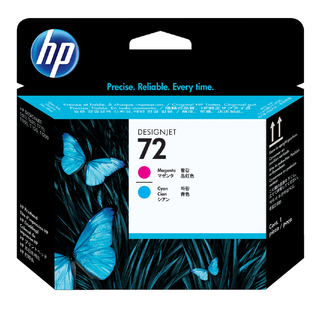 HP 72 Printhead magenta and cyan Vivera