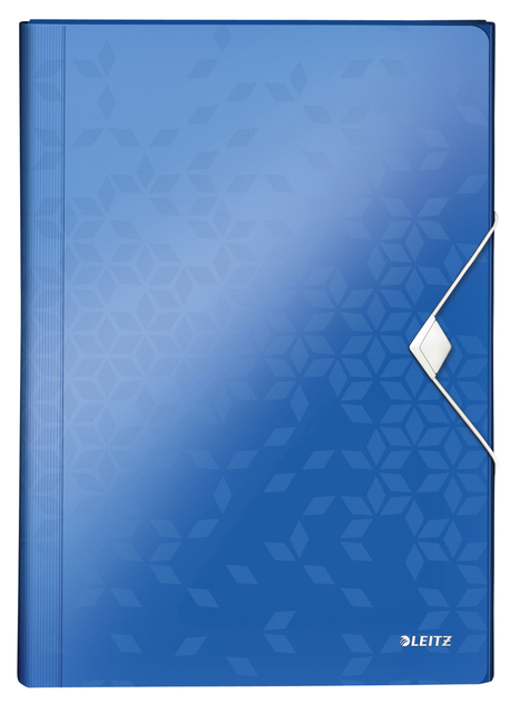Expanding File Organizer Leitz WOW A4 6 compartments blue