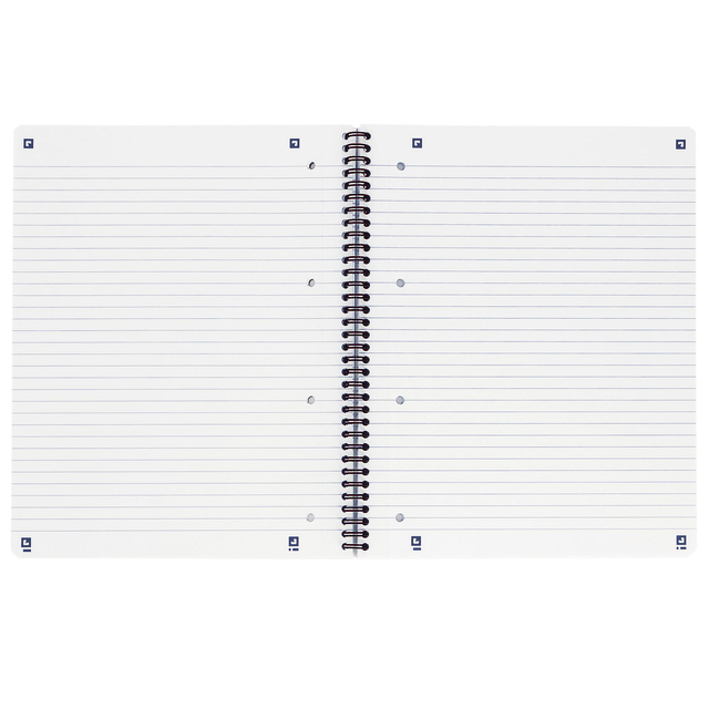 Oxford School A4+ Soft Card Cover Twin Wire 4 Holes Collegeblock Ruled 180 Pages Black Scribzee® Compatibl