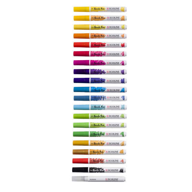 Brushpen Talens Ecoline set á 20 stuks landscha