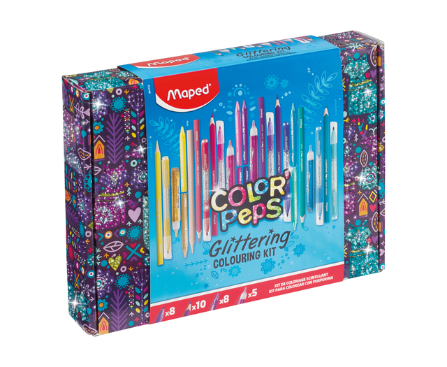Tekenset Maped Color'Peps glitter 31-delig assorti