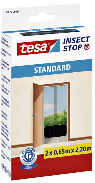 Insectenhor tesa® Insect Stop STANDARD deur 2x 0,65x2,20m antracie