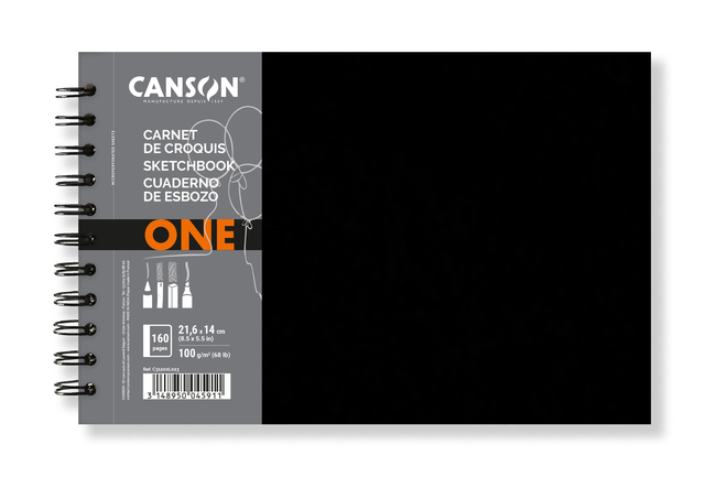 Tekenboek Canson Art Book One 21.6x14cm 100gr 80vel spiraal