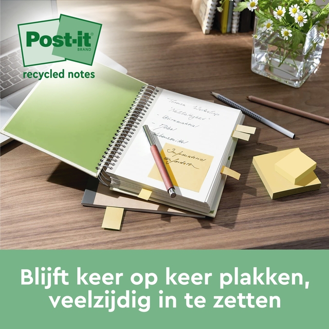 Memo pad Post-it 654 RSS12CY 76x76mm yellow 14+4 free