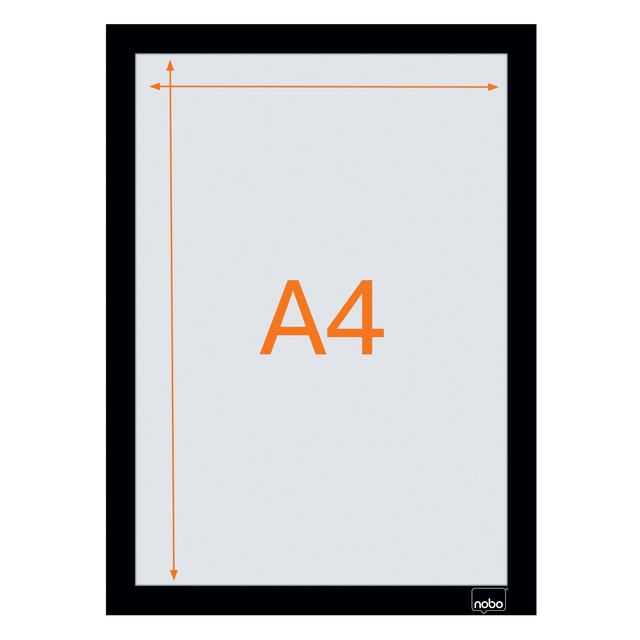 Infokader Nobo zelfklevend A4 zwart 2 stuks