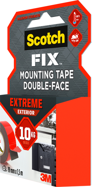 Adhesive tape Scotch Extreme Exterior 19mm x 1.5m double-sided