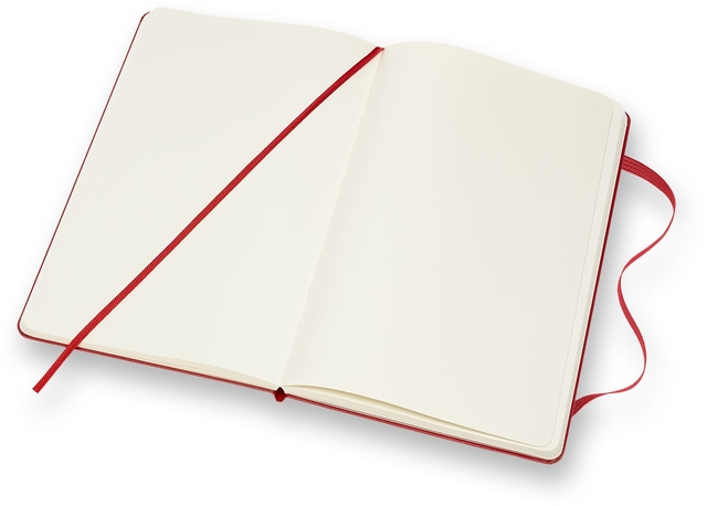 Notitieboek Moleskine large 130x210mm blanco hard cover rood