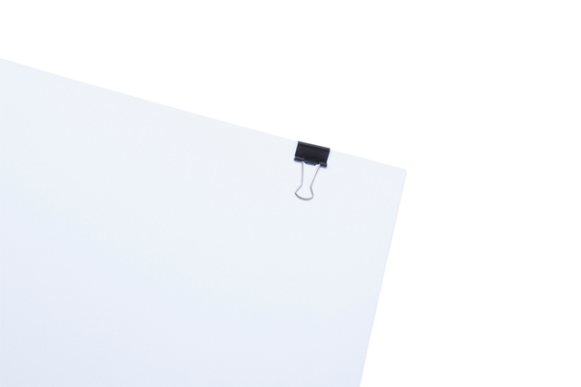 Papierklem MAUL 213 foldback 16mm capaciteit 5mm zwart 12 stuks
