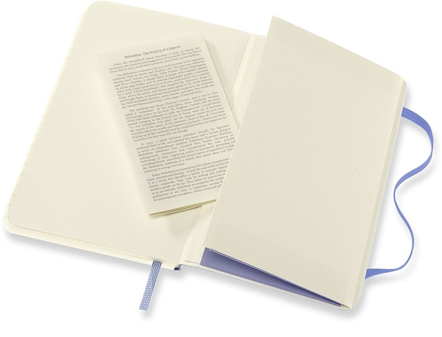 Notitieboek Moleskine pocket 90x140mm lijn soft cover hydrangea blue