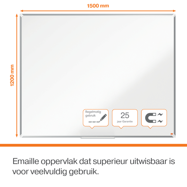 Whiteboard Nobo Premium Plus 120x150cm emaille