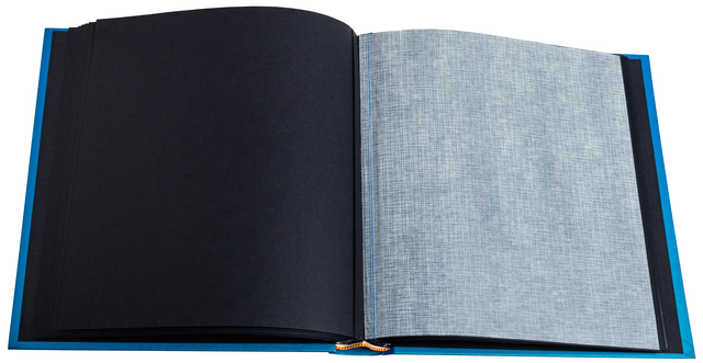 Fotoalbum Exacompta 29x32cm 60 zwarte pagina's Néo Déco blauw
