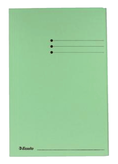 3-flap folio folder Esselte manilla 275gr green