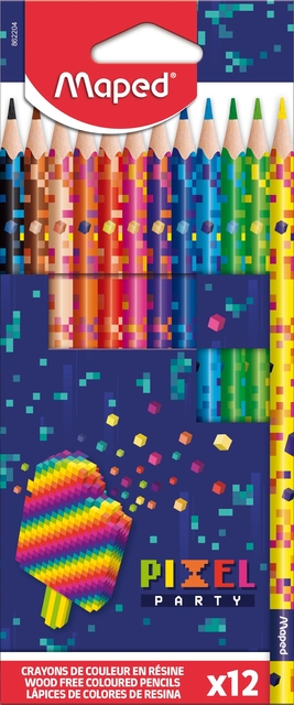 Kleurpotlood Maped Pixel Party set à 12 kleure