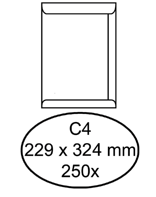 Pocket C4 gummed white 120gsm FSC