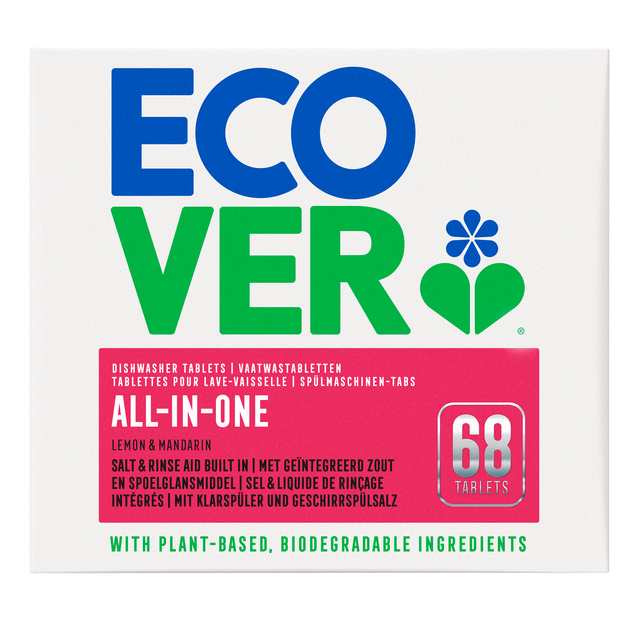VAATWASTABLETTEN ECOVER ALL IN ONE 68 STUKS