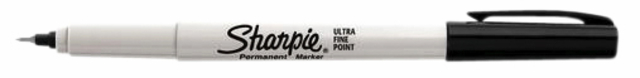 Viltstift Sharpie rond ultra fijn zwart blister à 2 stuks