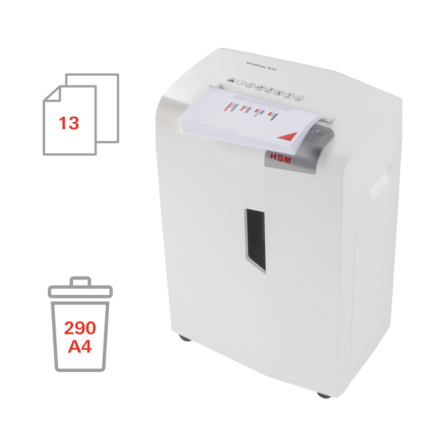 HSM shredstar X13 document shredder - 4 x 37 mm