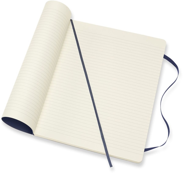 Notitieboek Moleskine XL 190x250mm lijn soft cover sapphire blue