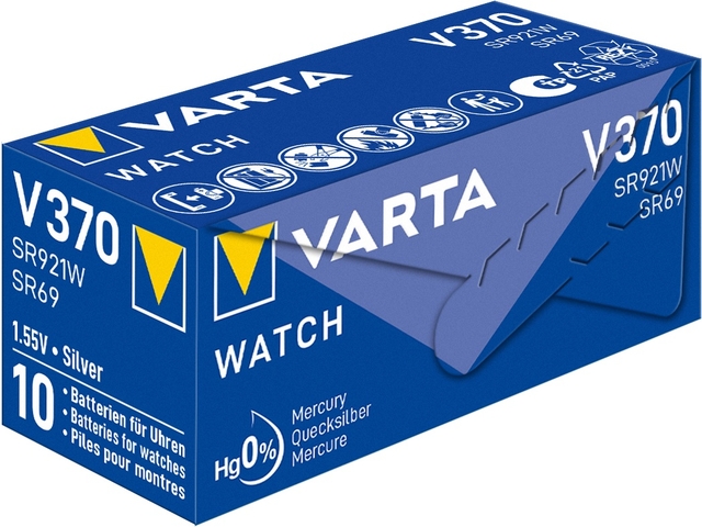 Batterij VARTA knoopcel 1x V370/SR69 zilver