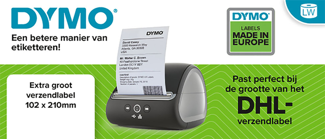 Etiket Dymo LabelWriter 5XL verzendlabel 102x210mm 6 rollen á 140 stuks wi