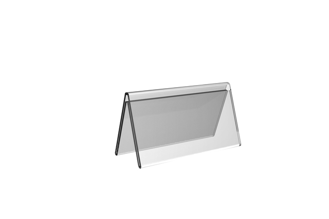 Sign Holder V standard OPUS 2 15x7cm Acrylic