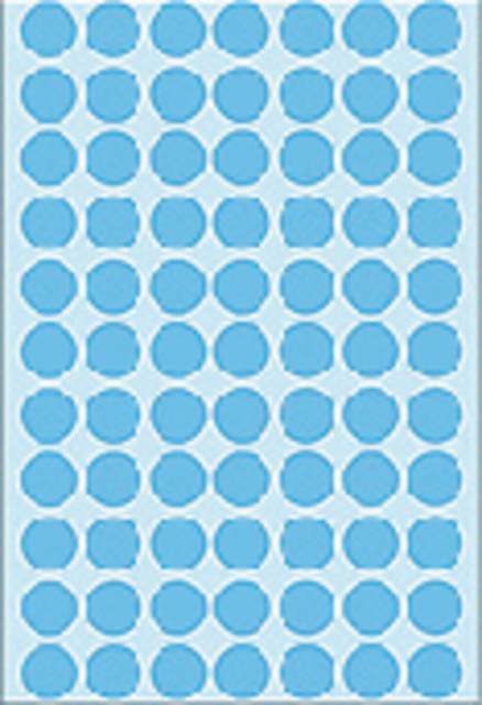 Etiket HERMA 2233 rond 13mm blauw 2464 stuks