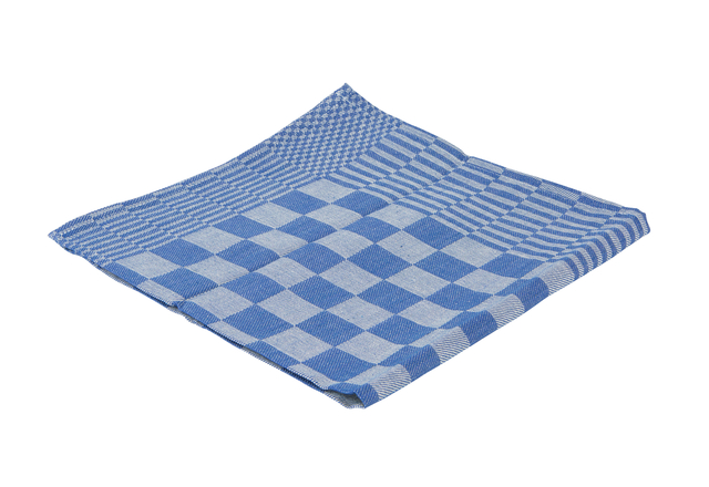 CLNQ Tea towel block navy 65x65cm blue