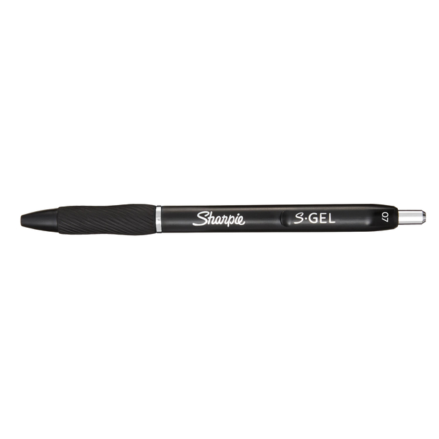 Gelschrijver Sharpie S-gel medium zwart blister à 3 stuk