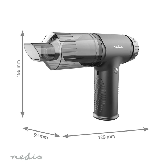 Handstofzuiger / luchtblazer Nedis 90W oplaadbaar zwart