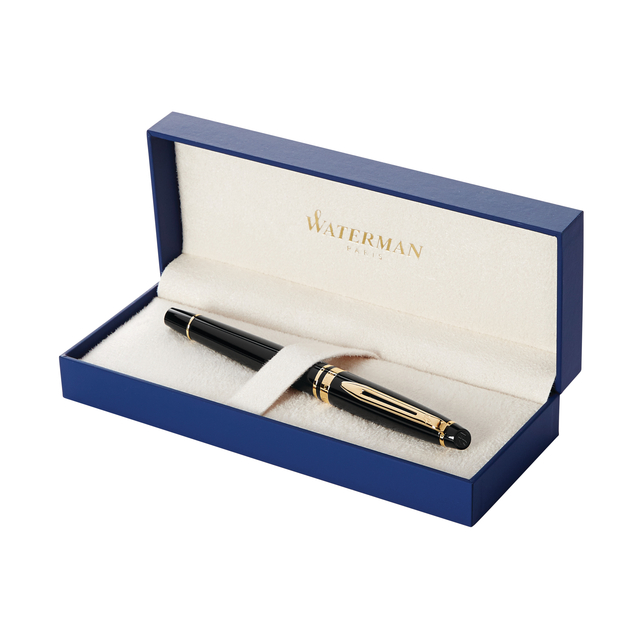 Vulpen Waterman Expert black lacquer GT fijn