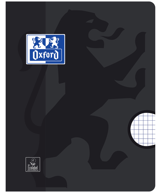 Schrift Oxford School A5 ruit 5x5mm 72 pagina's 80gr assorti