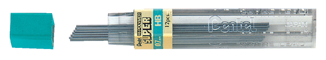 Potloodstift Pentel HB 0.7mm zwart koker à 12 stuk
