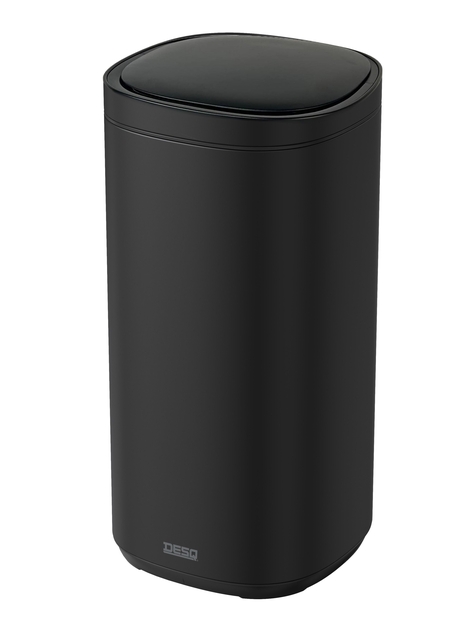 Afvalbak Desq Sensor 50 liter RVS zwart