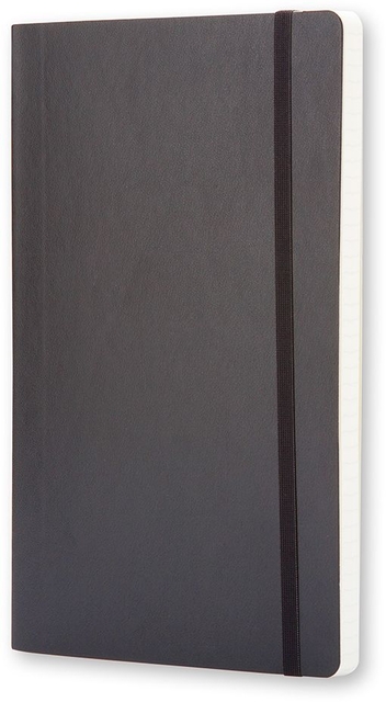Notitieboek Moleskine large 130x210mm ruit 5x5mm soft cover zwart