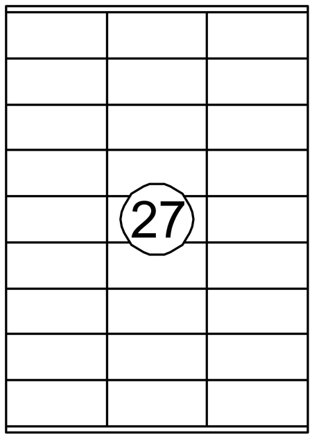 Label Quantore 70x32mm 2700 pieces